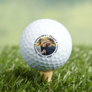 Balles De Golf Ajoutez votre propre photo de couple pour le 15e a