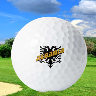 Balles De Golf Albanie Golf patriotique et drapeau albanais