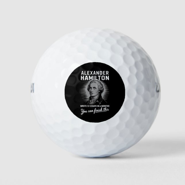 Balles De Golf Alexander Hamilton A Écrit 51 Essais En 6 Mois (Devant)