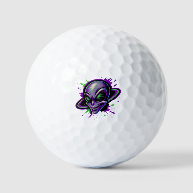 Balles De Golf Alien Tir Méchant (Recto)