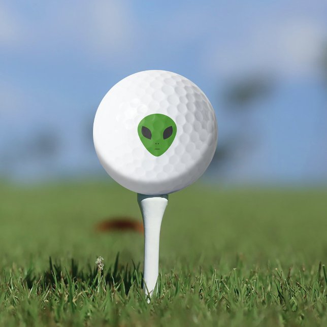 Balles De Golf Alien vert (Green Alien Golf Balls)