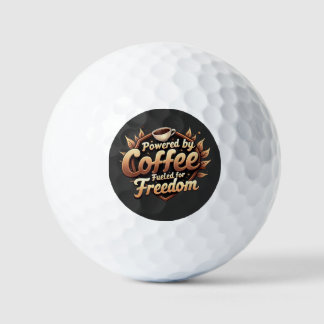 Balles De Golf Alimenté par le café Propulsé par la liberté