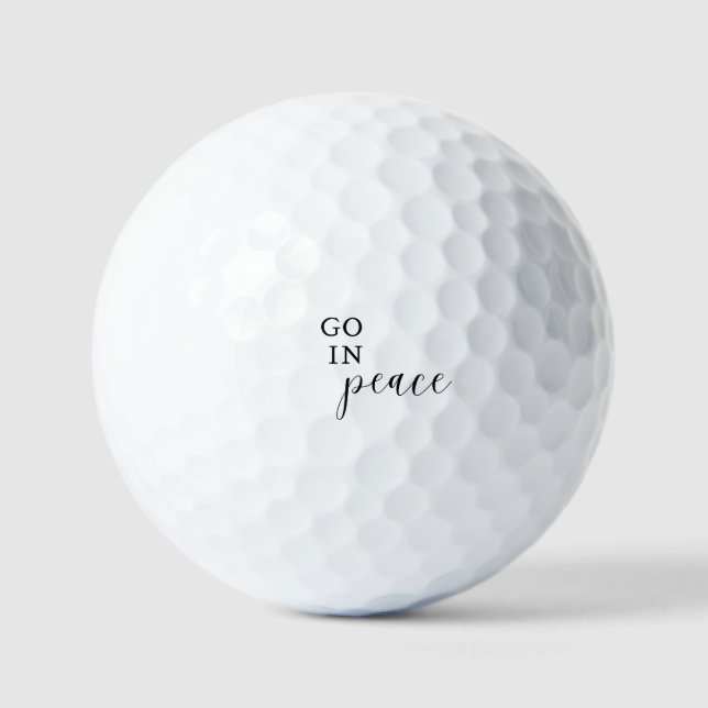 Balles De Golf Allez Dans Les Balls De Golf Peace (Recto)