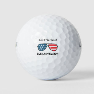 Balles De Golf Allons-y Brandon Funny Biden Chant Drapeau