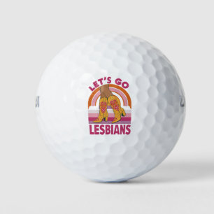 Balles De Golf Allons-y lesbiennes Mois de la fierté LGBTQ cowgir