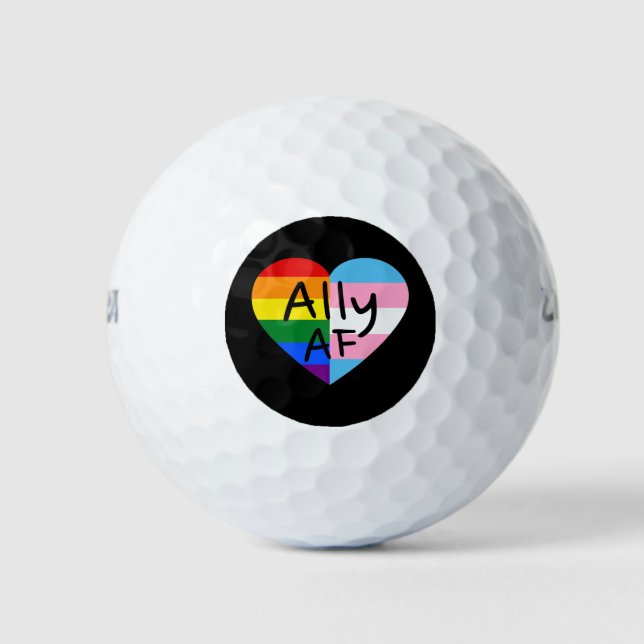 Balles De Golf Ally AF III - Drapeau LGBTQ Gay Trans Queer Pride (Devant)