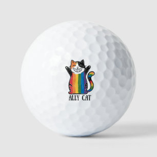 Balles De Golf Ally Cat - Rainbow Cat LGBTQ Pride (2)