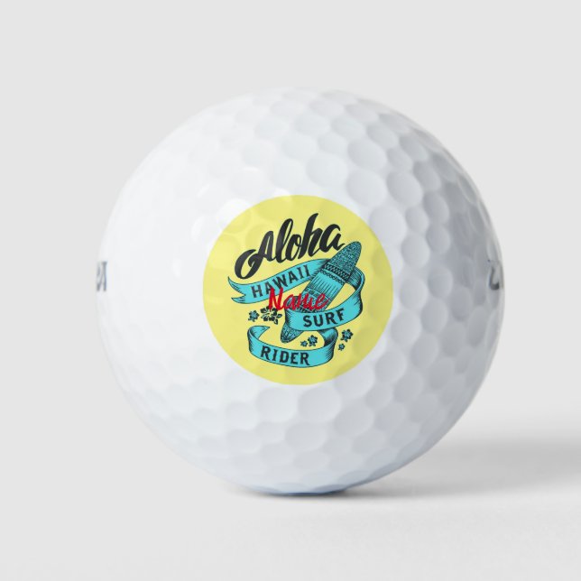 Balles De Golf Aloha Hawaii Surf Rider Thunder_Cove (Devant)