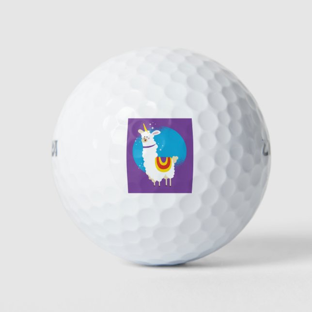 Balles De Golf Alpaca Unicorn (Devant)