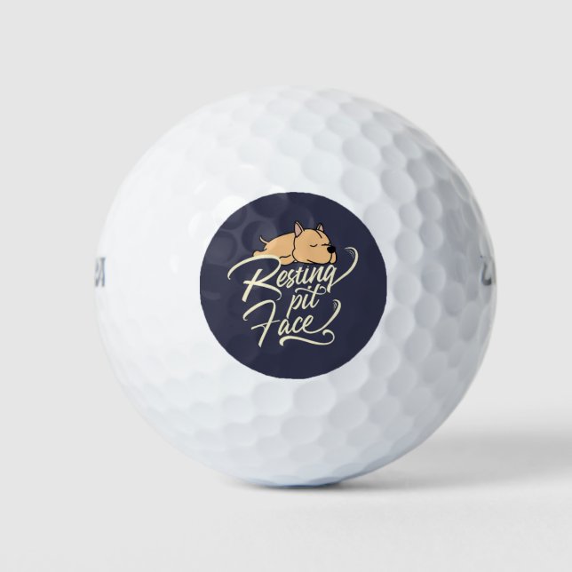 Balles De Golf Amateurs de Pitbull du visage du point de repos (Devant)
