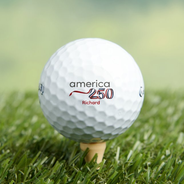 Balles de golf America 250 Monogramme - Cadeau Cal (T-shirt Insitu)