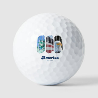 Balles de Golf America Patriotique Établie 1776