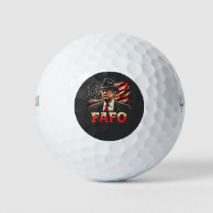 Balles De Golf Américain Donald Trump FAFO USA Drapeau patriotiqu