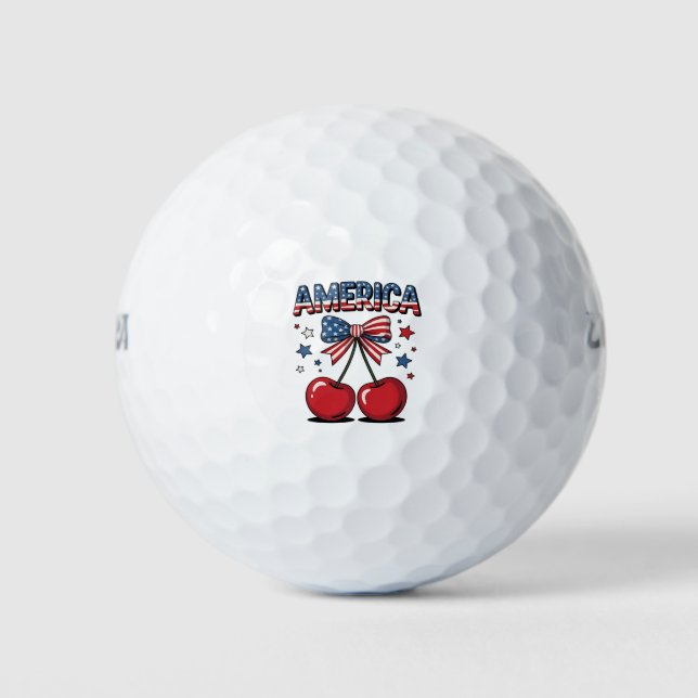 Balles De Golf American Coquette Bow Cherche esthétique USA Drape (Devant)
