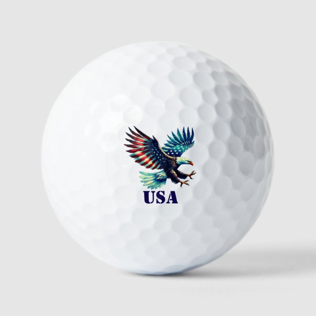 Balles De Golf American Eagle Patriotic USA (Recto)