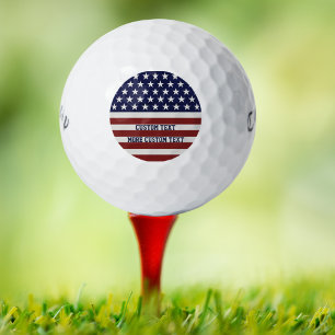 Balles De Golf American USA Flag Patriotic July 4th Custom