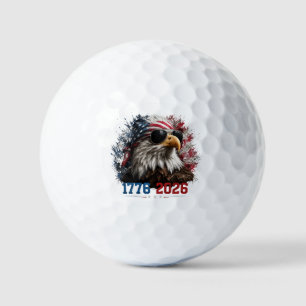 Balles De Golf Amérique 250 Drapeau de l'Aigle Patriotique 1776–
