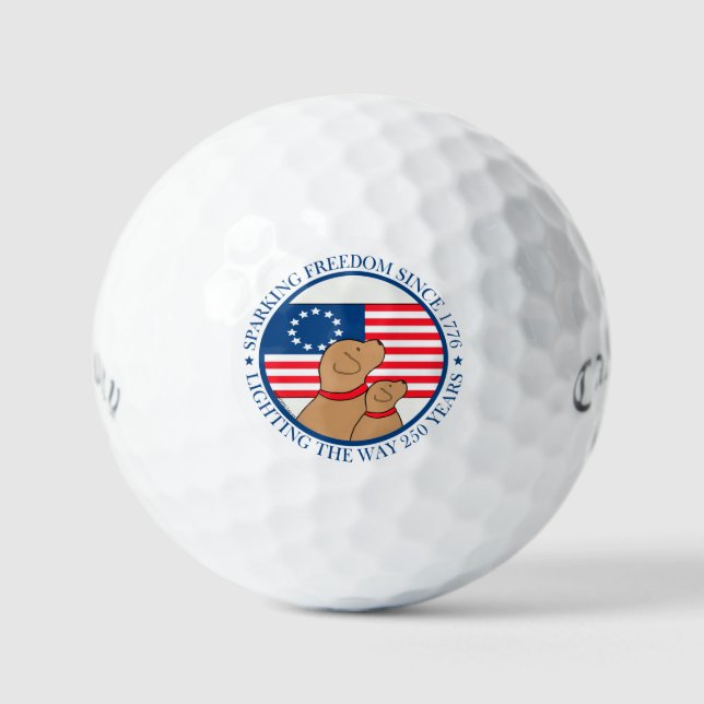 Balles De Golf Amérique 250 Étincelle de liberté (Recto)
