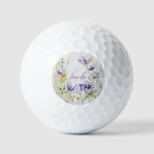 Balles De Golf Amethyst Meadow. Tendances des fleurs sauvages.