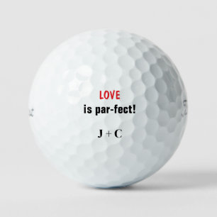Balles De Golf Amour amusant est par défaut Initiales Couple Titl