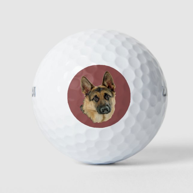 Balles De Golf Amour berger allemand (Devant)