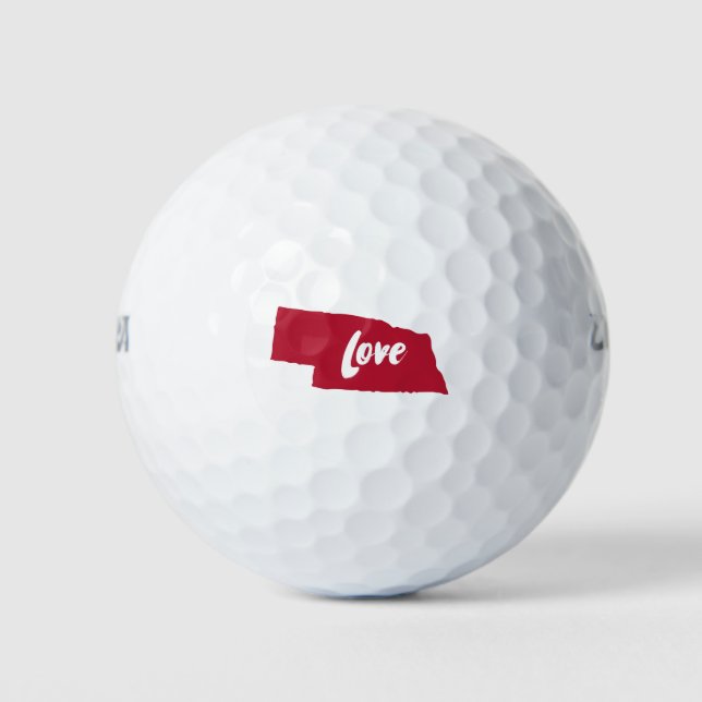 Balles De Golf Amour du Nebraska (Devant)