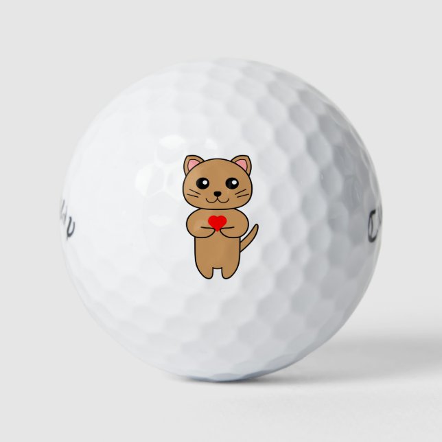 Balles De Golf Amour Purrrfect (Devant)