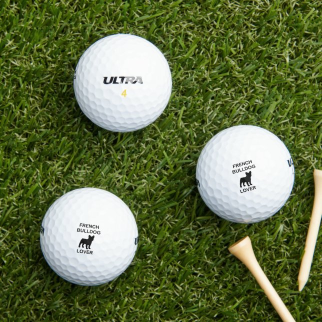 Balles De Golf amoureux de bouledogue français (Herbe in situ)
