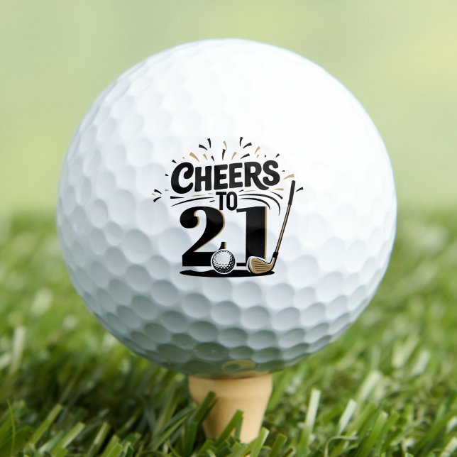 Balles De Golf Amusant 21e Anniversaire (Fun 21st Birthday Golf Balls)