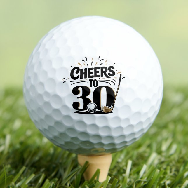 Balles De Golf Amusant 30e Anniversaire (Fun 30th Birthday Golf Balls)