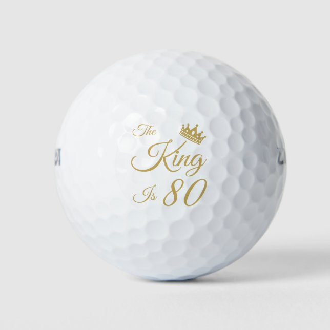 Balles De Golf Amusant 80ème anniversaire pour les hommes (Devant)