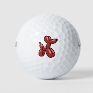 Balles De Golf Amusant, dessin de chien de ballon rouge