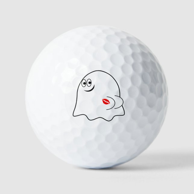 Balles De Golf Amusant émoji fantôme ! (Recto)