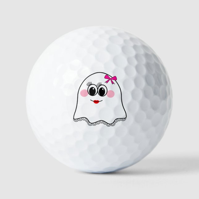 Balles De Golf Amusant émoji fantôme ! (Recto)