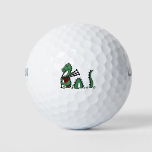 Balles De Golf Amusant monstre en loch ness jouant des cornemuses