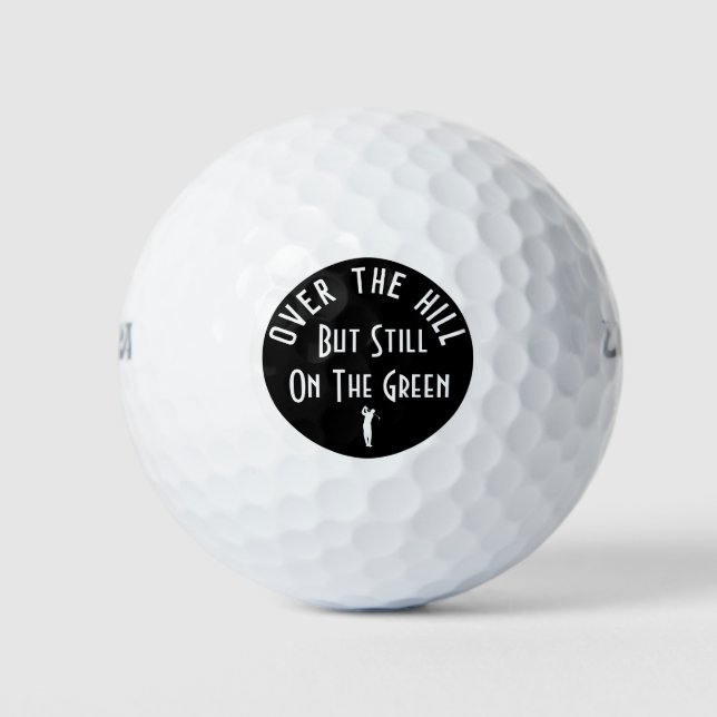 Balles De Golf Amusant Sur La Colline Balls De Golf Anniversaire (Devant)
