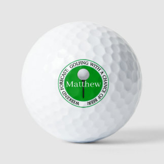 Balles De Golf Amusant Week-end Prévision Balls de golf