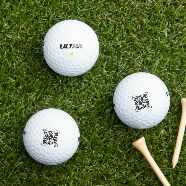 Balles De Golf Analyse du code QR | Promotion du logo commercial (Herbe in situ)