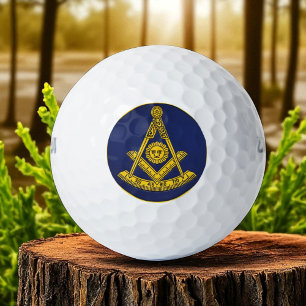 Balles De Golf Ancien Maître Freemason Carré et Compass Masonic