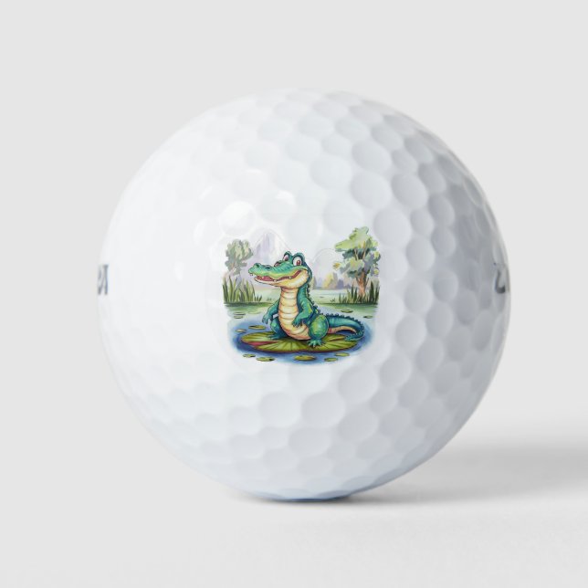Balles De Golf Animal Crocodile-Alligator à la Mode (Devant)