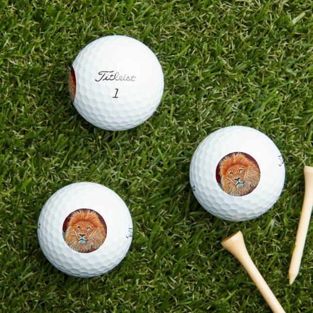 Balles De Golf AnimalMix_Lion_009 (Herbe in situ)