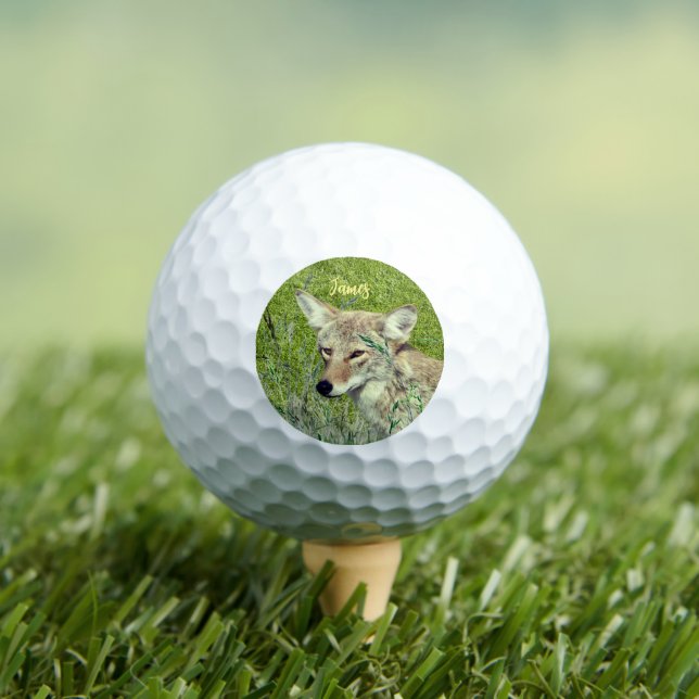 Balles De Golf Animaux Coyote Fun Personnalisés (T-shirt Insitu)
