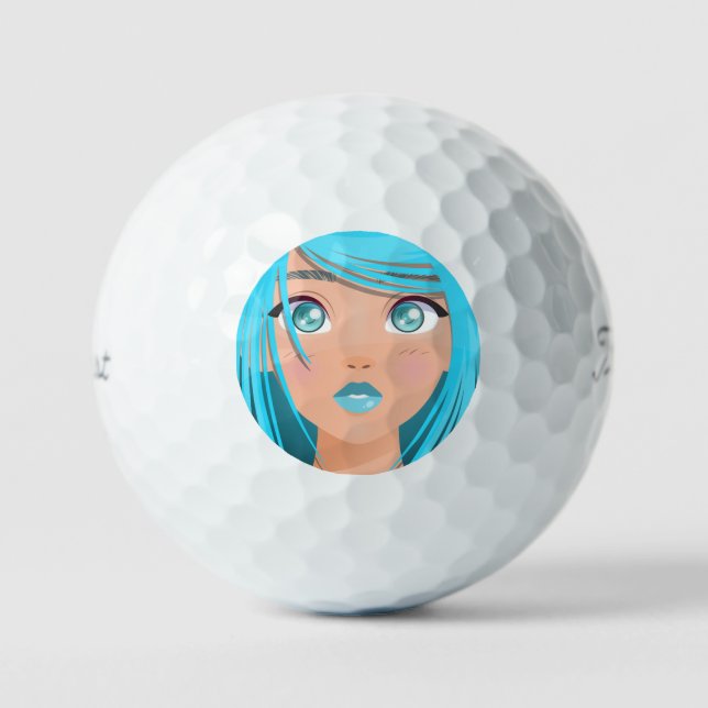 BALLES DE GOLF ANIME CARTOON GIRL (Recto)