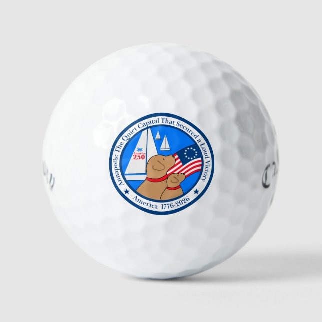 Balles De Golf Annapolis 250e anniversaire de l'Amérique (Recto)