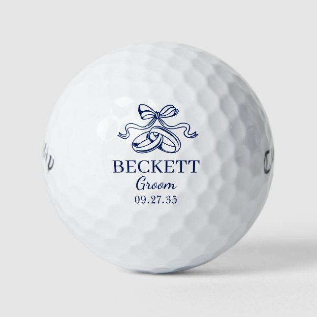 Balles De Golf Anneaux de Mariage Marié (Devant)