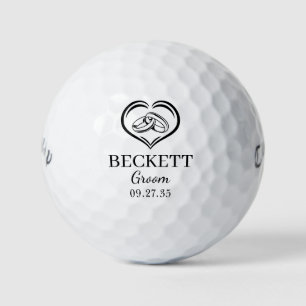Balles De Golf Anneaux de Mariage Marié