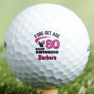 Balles De Golf Anniversaire 80 ans personnalisé – Rose Fore-get A