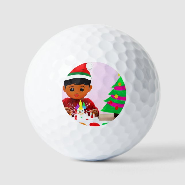 Balles De Golf Anniversaire de Noël (4) (Recto)