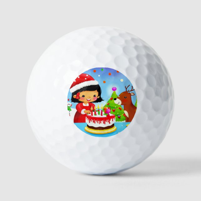 Balles De Golf Anniversaire de Noël (7) (Recto)