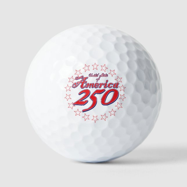 Balles De Golf Anniversaire des 250 ans de l'Amérique (Recto)